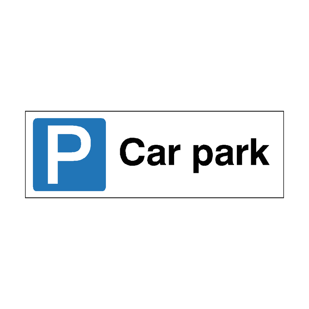 Car Park Parking Sign Landscape | Safety-Label.co.uk