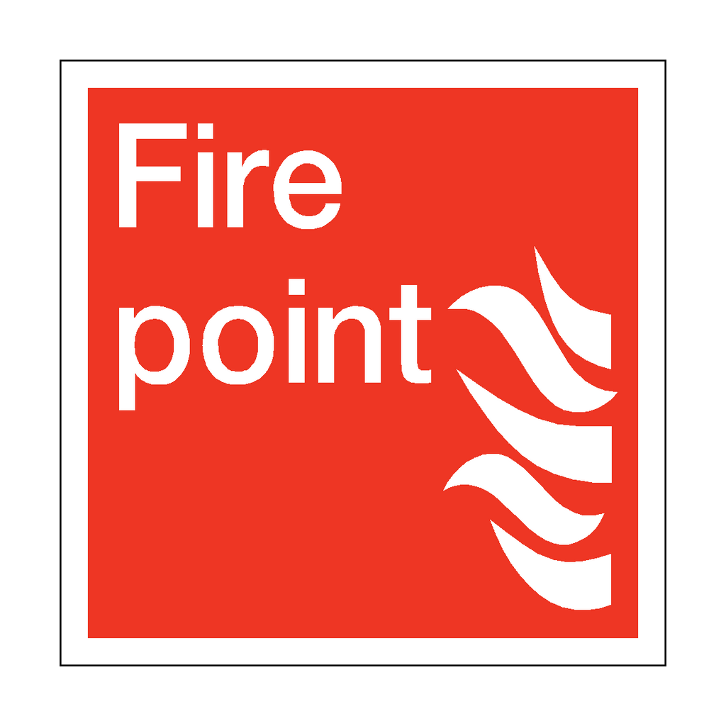 Fire Point Square Sign | Safety-Label.co.uk