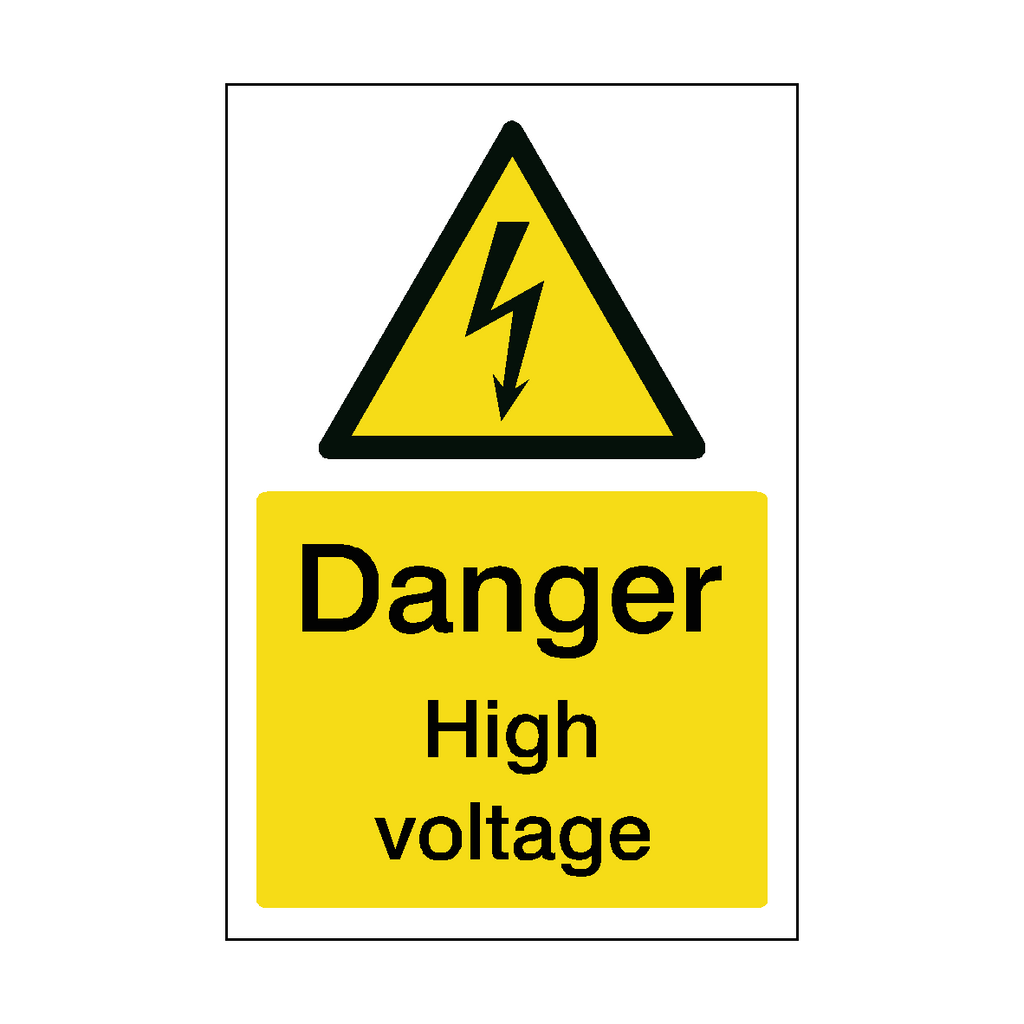 High Voltage Sticker