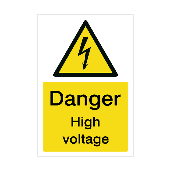 High Voltage Electrical Safety Sign | Safety-Label.co.uk