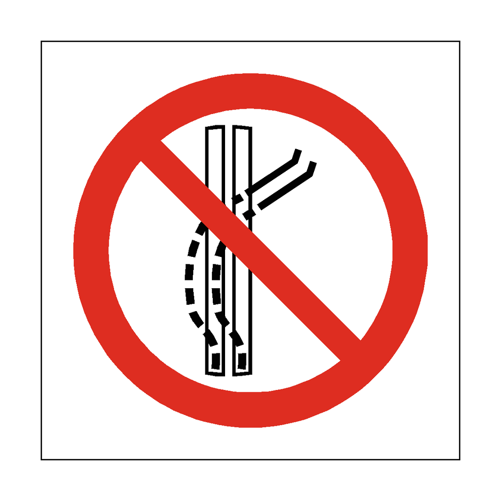 Do Not Leave Tow-Track Symbol Label | Safety-Label.co.uk