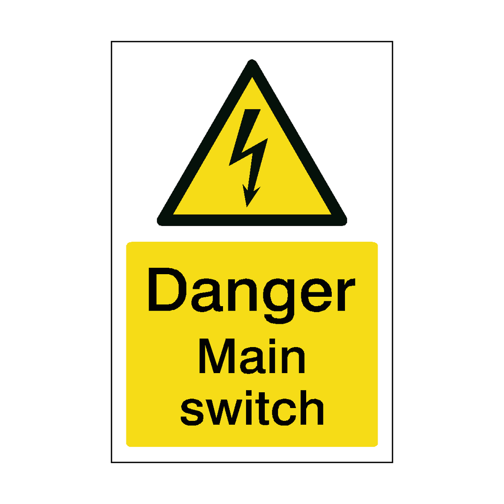 Mains Switch Sticker