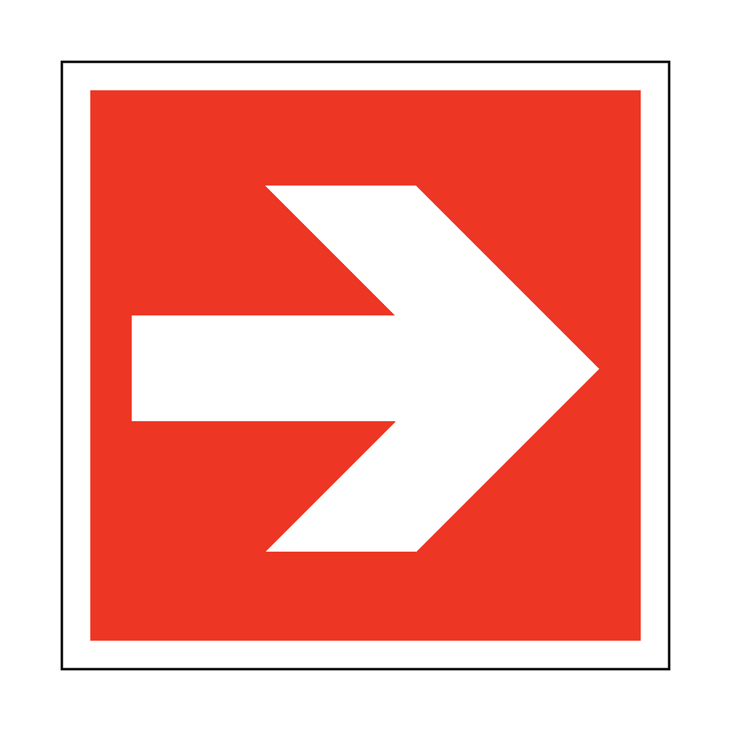 Arrow Safety Sign Right | Safety-Label.co.uk
