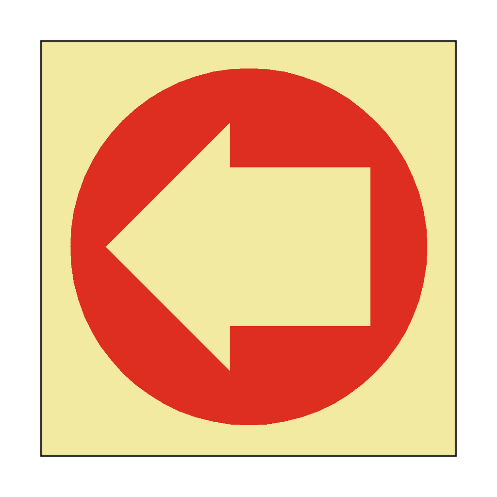 Photoluminescent Arrow Sticker Left