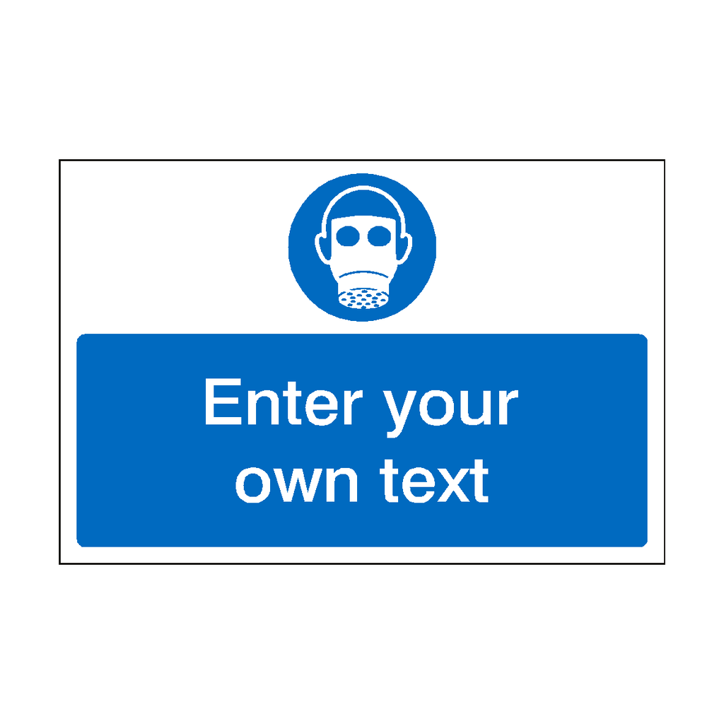 Wear Respiratory Protection Custom Safety Sign | Safety-Label.co.uk