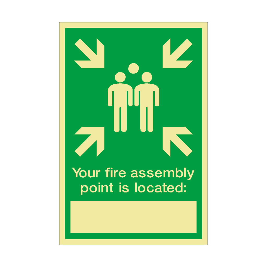 Fire Assembly Point Location Photoluminescent Sign