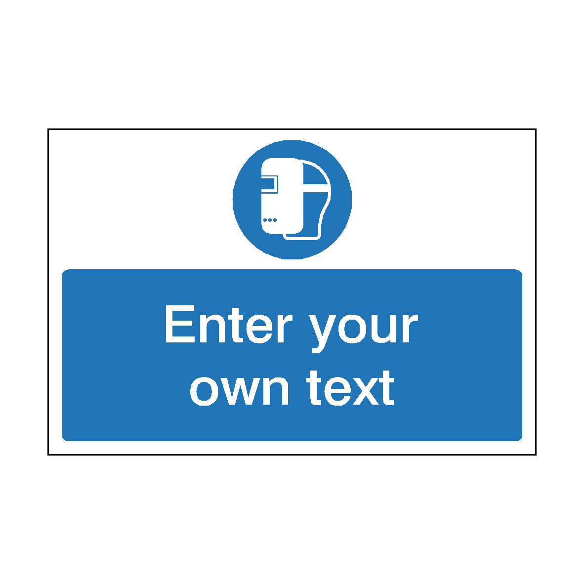 Wear Welding Mask Custom Safety Sign | Safety-Label.co.uk