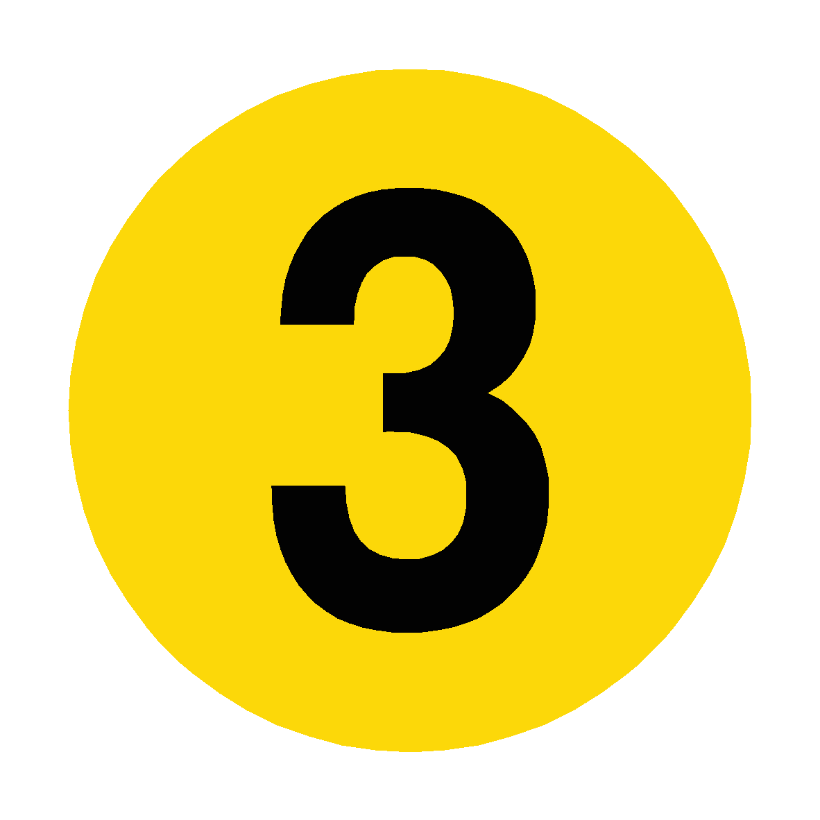 Number 3 Floor Marker