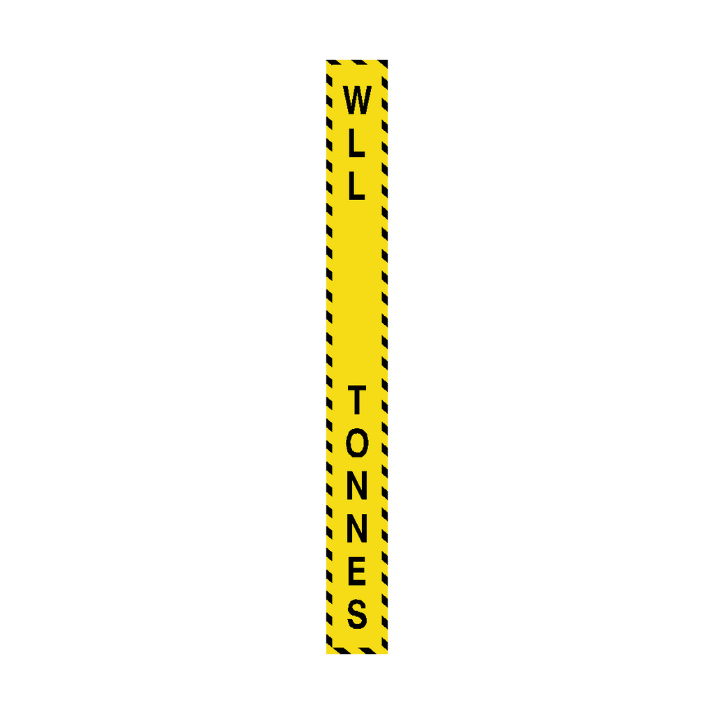 W.L.L Label Tonnes Vertical
