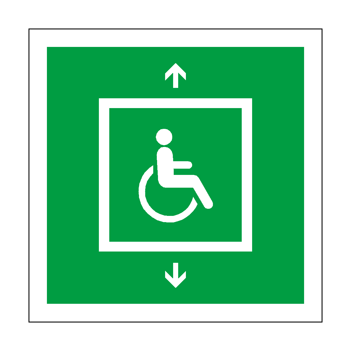 Evacuation Lift For Wheelchair Label | Safety-Label.co.uk