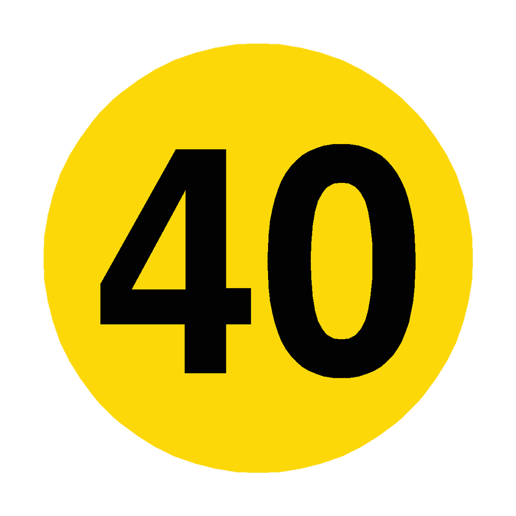 Number 40 Floor Marker
