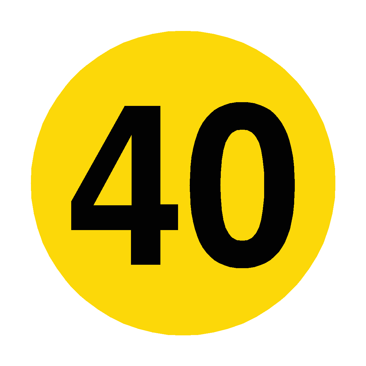 Number 40 Floor Marker