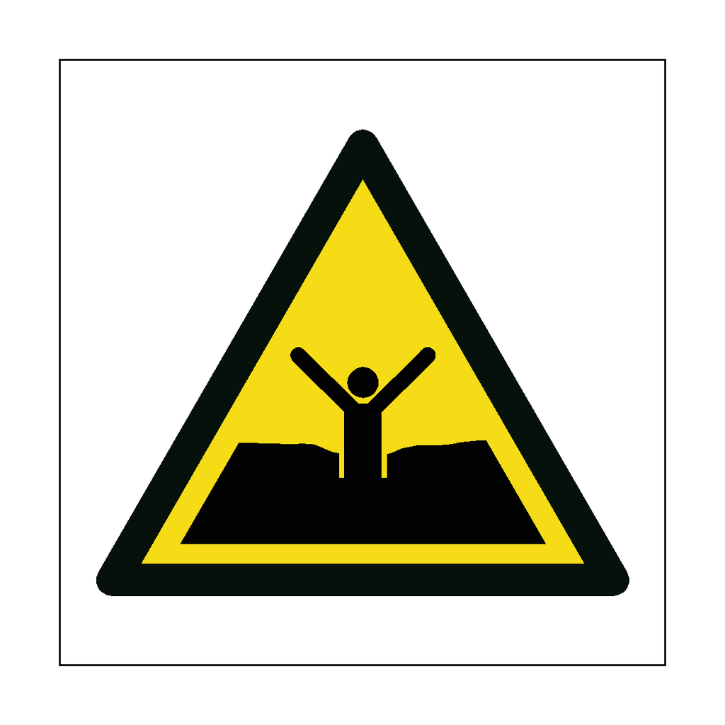 Quicksand/Deep Mud Hazard Symbol Label | Safety-Label.co.uk