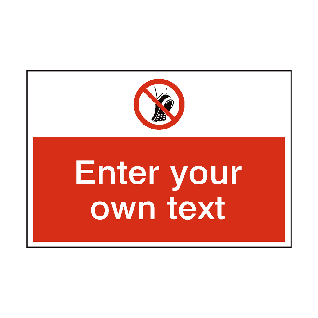 Do Not Wear Studded Shoes Custom Safety Sign | Safety-Label.co.uk