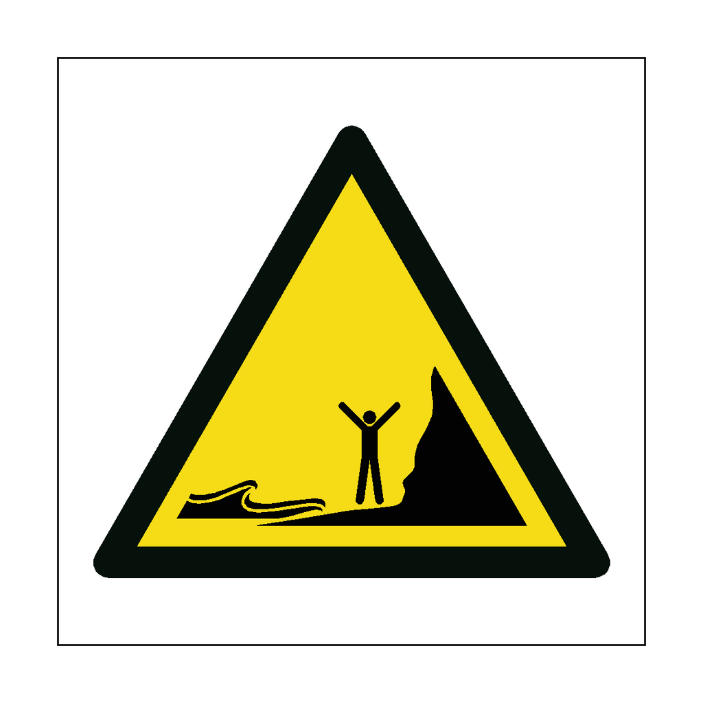 High Tide Escape Hazard Symbol Sign | Safety-Label.co.uk