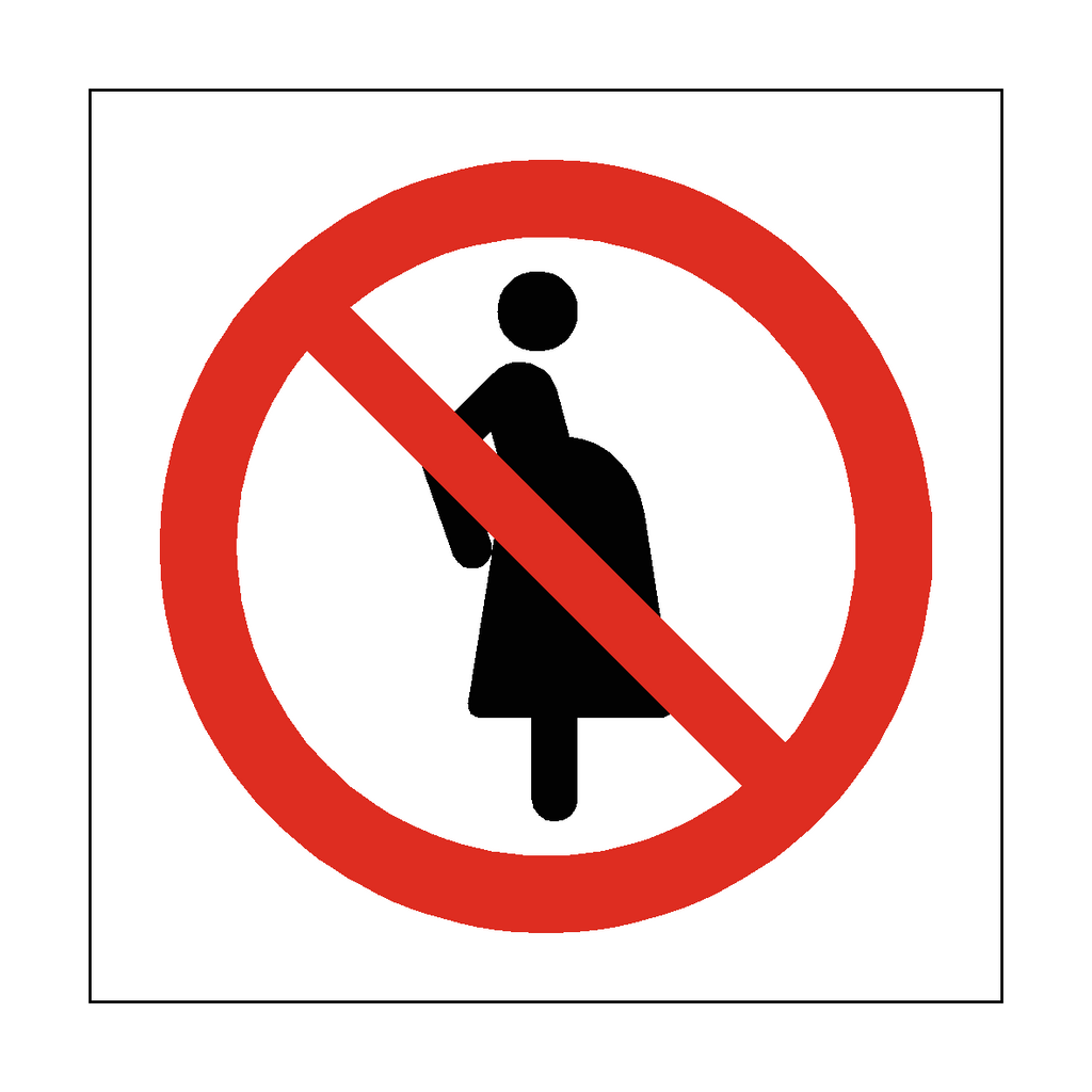 Not For Pregnant Women Symbol Label | Safety-Label.co.uk
