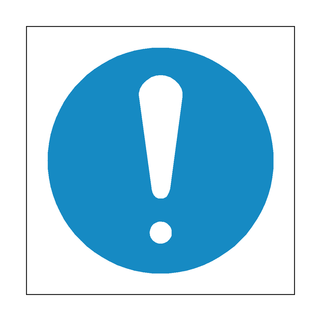 Mandatory Symbol Door Sticker | Safety-Label.co.uk