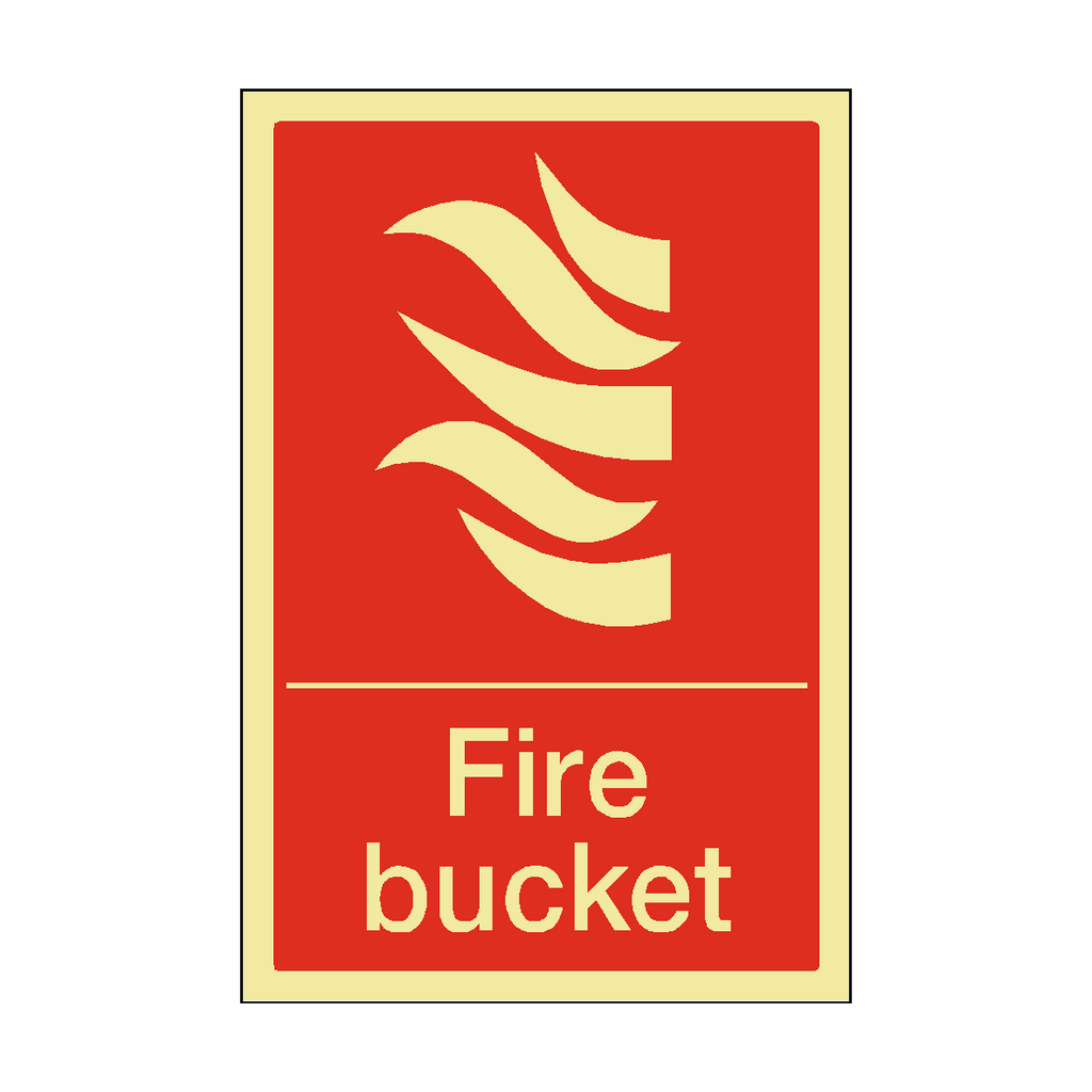 Photoluminescent Fire Bucket Sticker