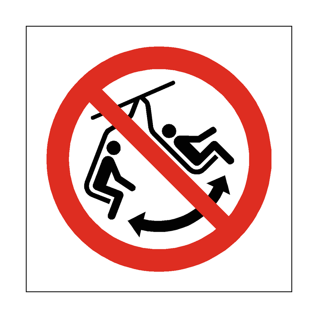 No Chair Swinging Symbol Label | Safety-Label.co.uk