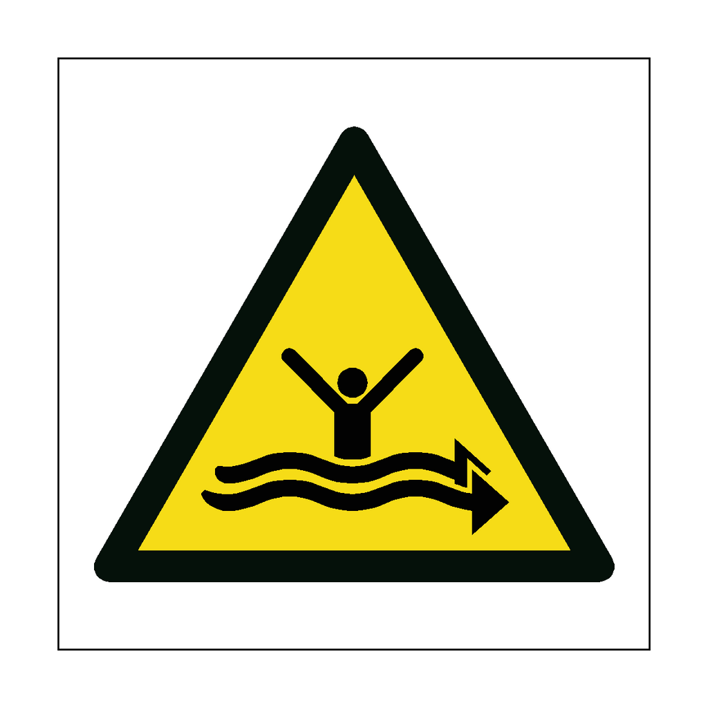 Strong Currents Hazard Symbol Sign | Safety-Label.co.uk
