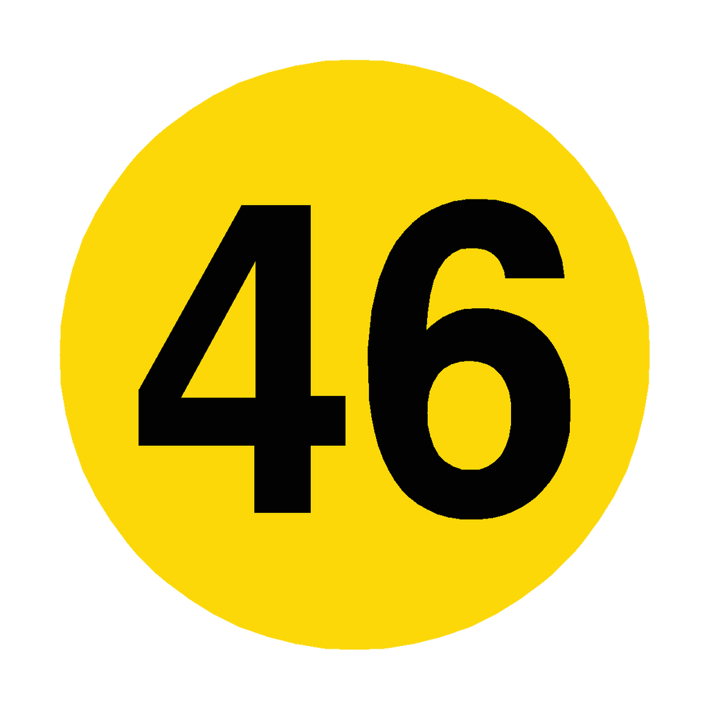 Number 46 Floor Marker | Safety-Label.co.uk