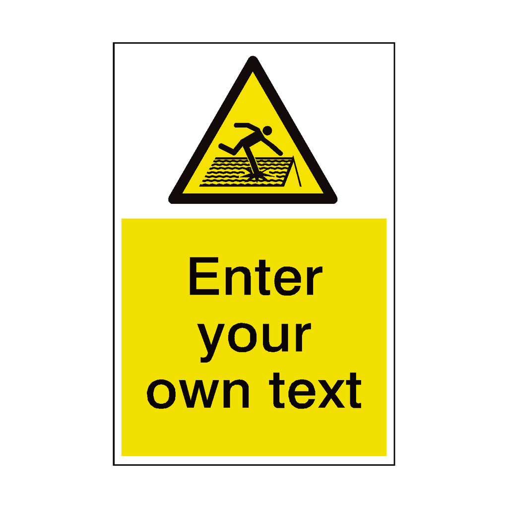 Fragile Roof Custom Hazard Sign | Safety-Label.co.uk