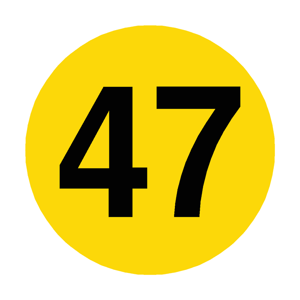 Number 47 Floor Marker | Safety-Label.co.uk