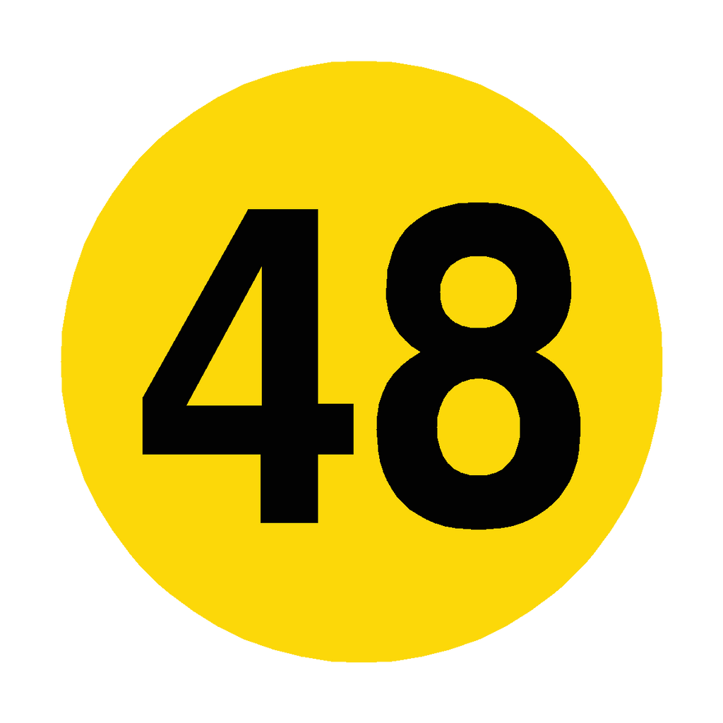 Number 48 Floor Marker | Safety-Label.co.uk