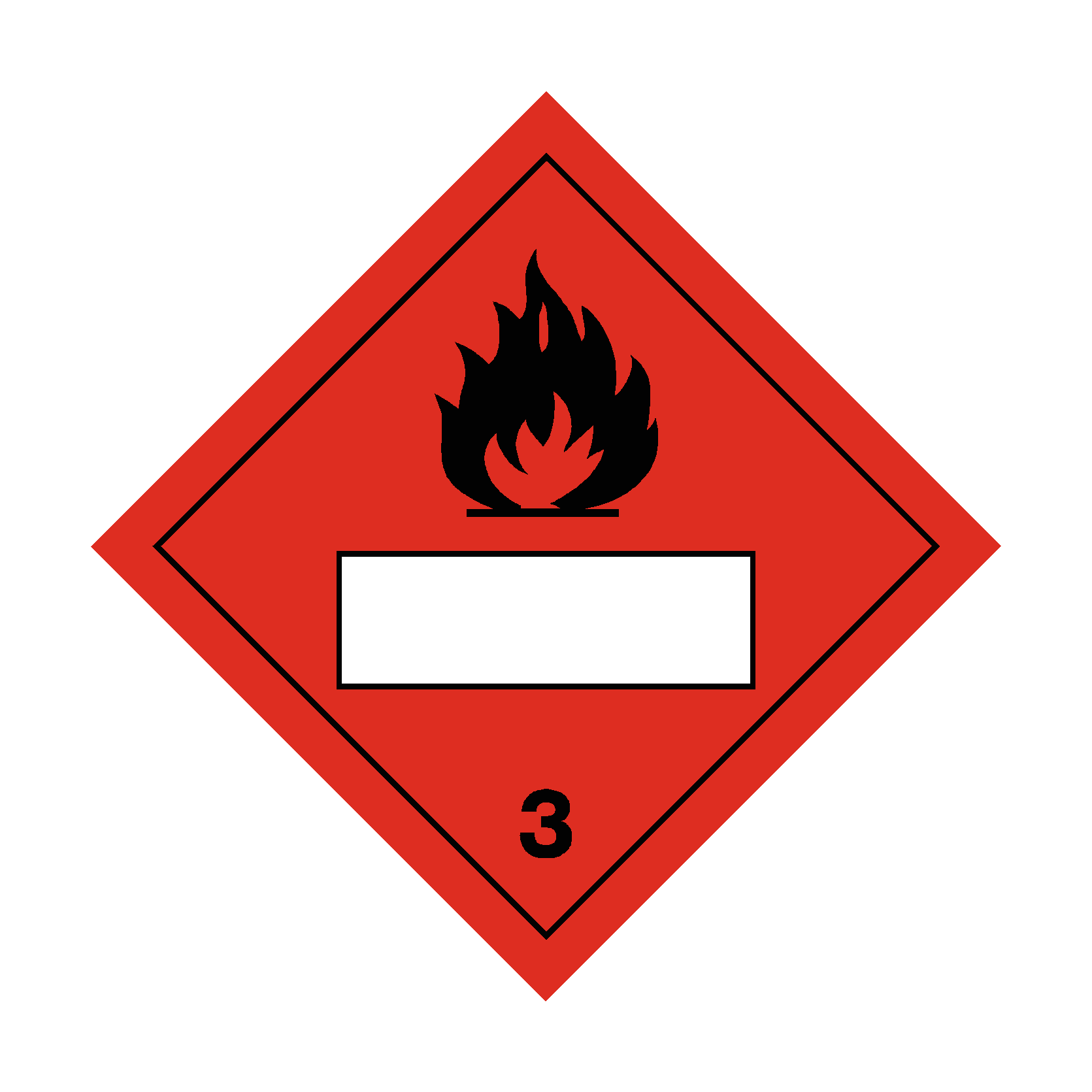 Flammable Text Box 3 Sticker