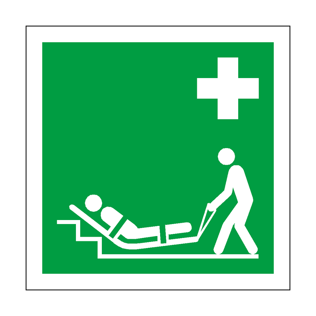 Evacuation Mattress Symbol Sign | Safety-Label.co.uk