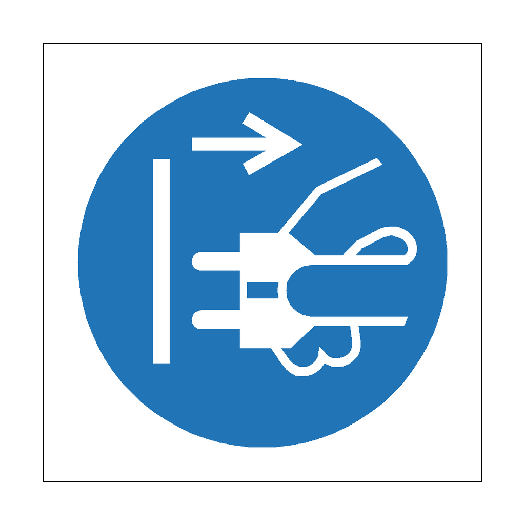 Disconnect Plug Symbol Label