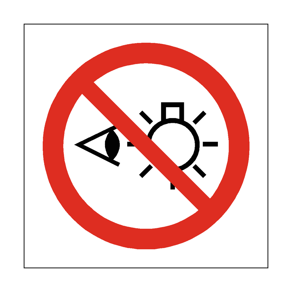 Do Not Stare At Light Source Symbol Label | Safety-Label.co.uk