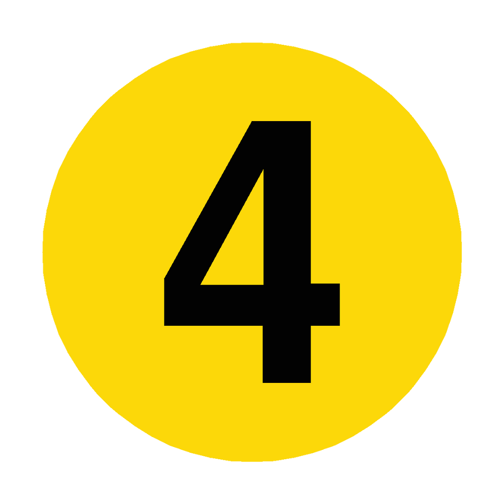 Number 4 Floor Marker | Safety-Label.co.uk