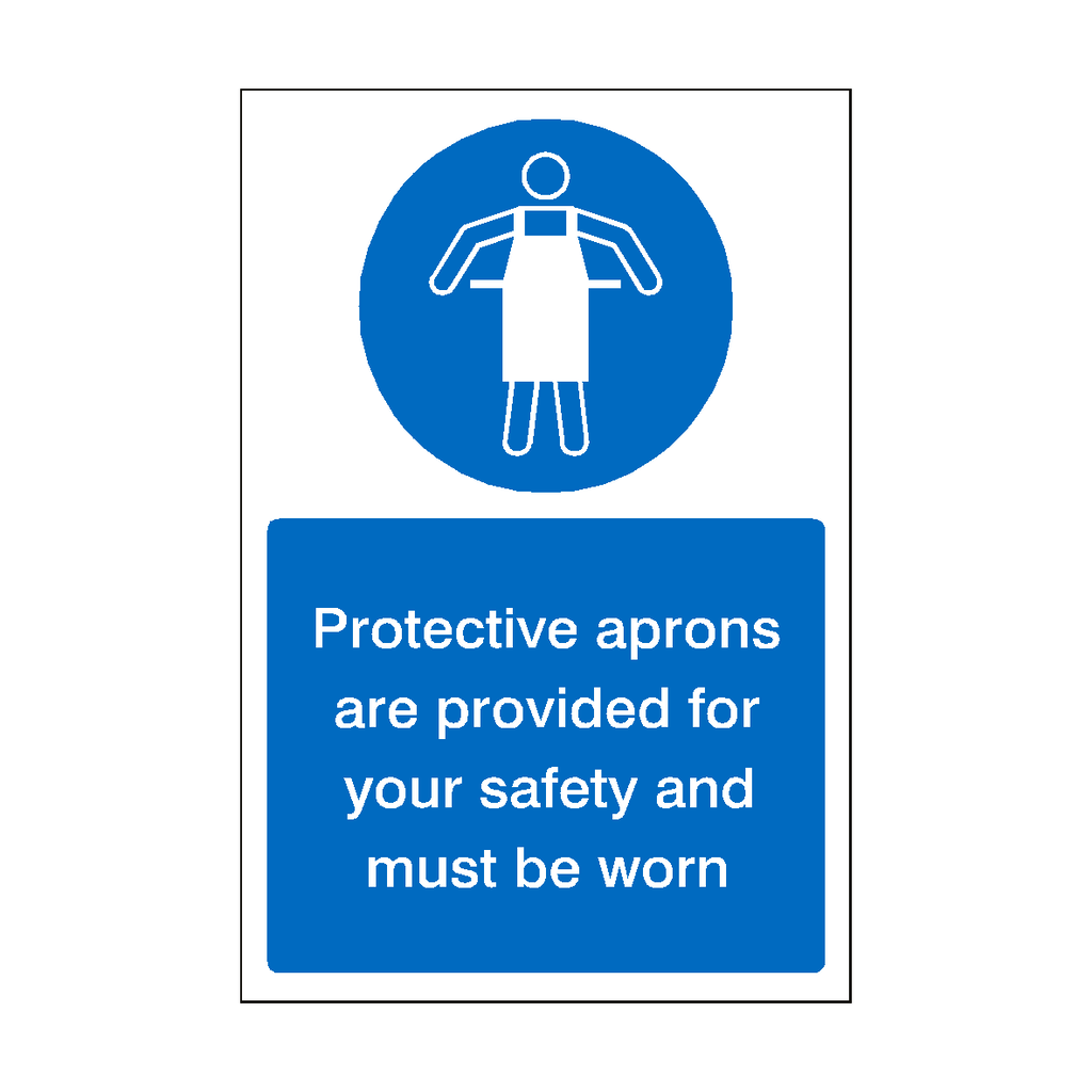 Aprons For Lab Sign Protective Aprons Are Provided For Safety Sign