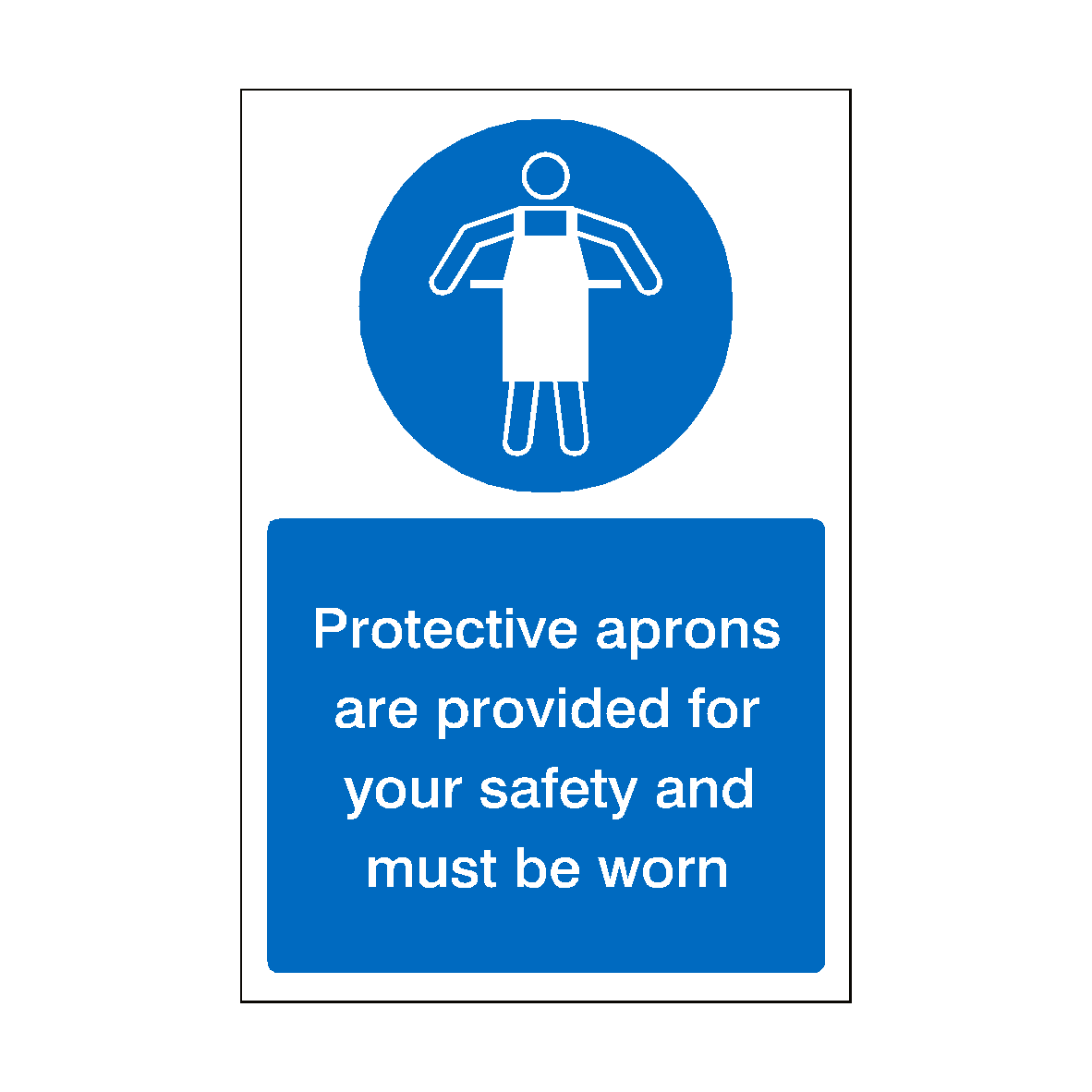 Aprons Inside Sign Protective Aprons Are Provided For Safety Sign