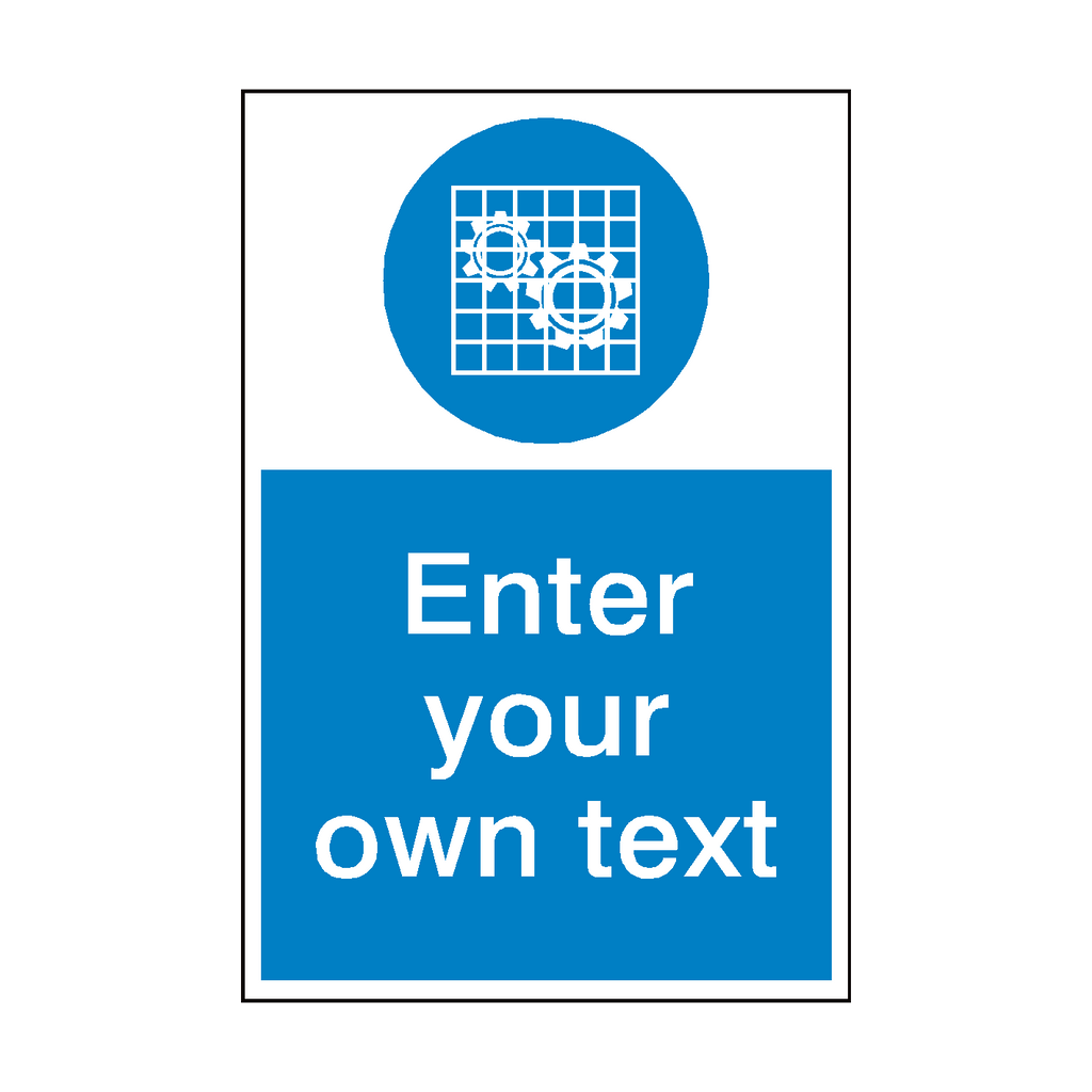 Check Guard Safety Sign Check Guard Custom Mandatory Sign