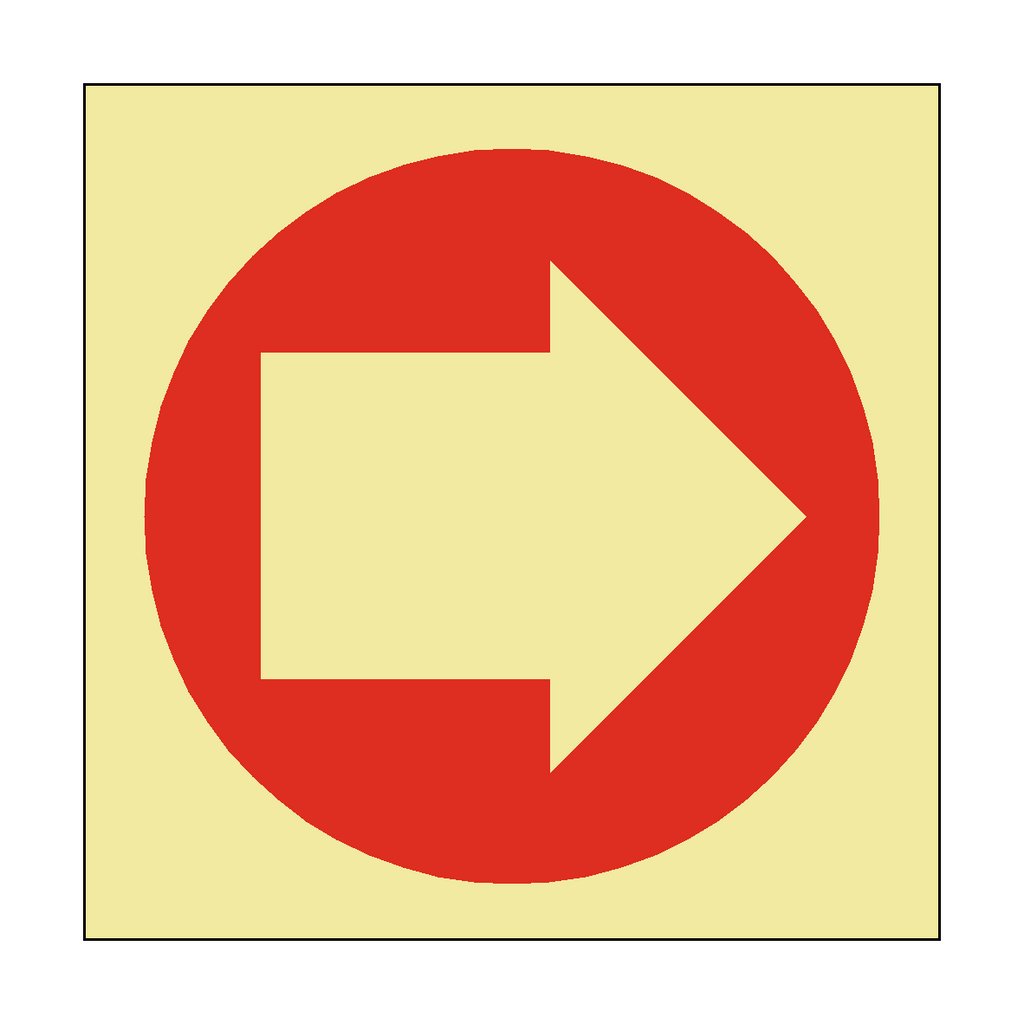 Photoluminescent Arrow Sticker Right