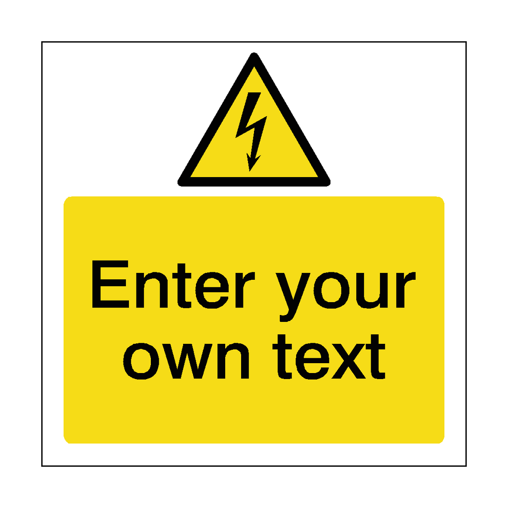 General Electrical Custom Square Sticker | Safety-Label.co.uk