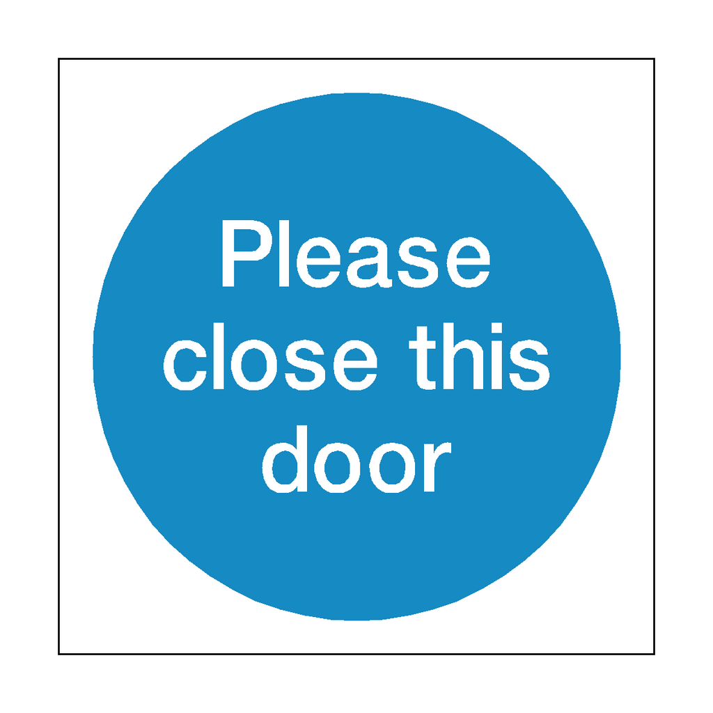 Please Close This Door Sticker | Safety-Label.co.uk