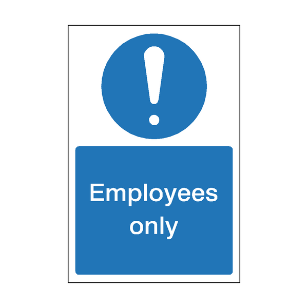 Employees Only Sticker | Safety-Label.co.uk