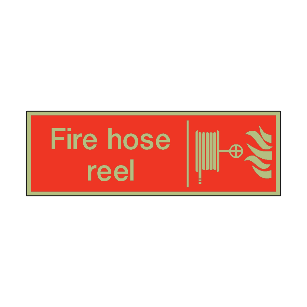 Photoluminescent Fire Hose Reel Safety Sticker | Safety-Label.co.uk