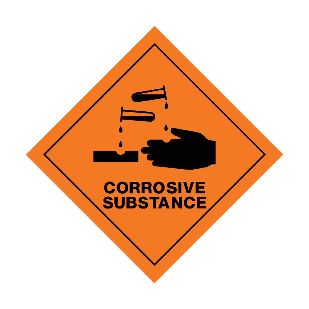 Corrosive Substance Sign | Safety-Label.co.uk
