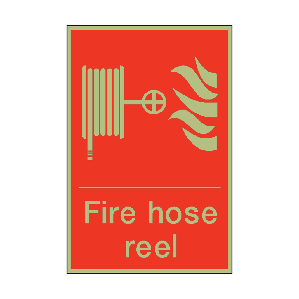 Photoluminescent Fire Hose Reel Sticker | Safety-Label.co.uk