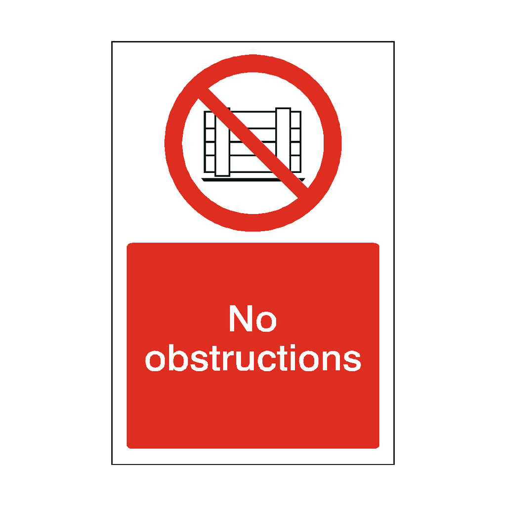 No Obstructions Sticker