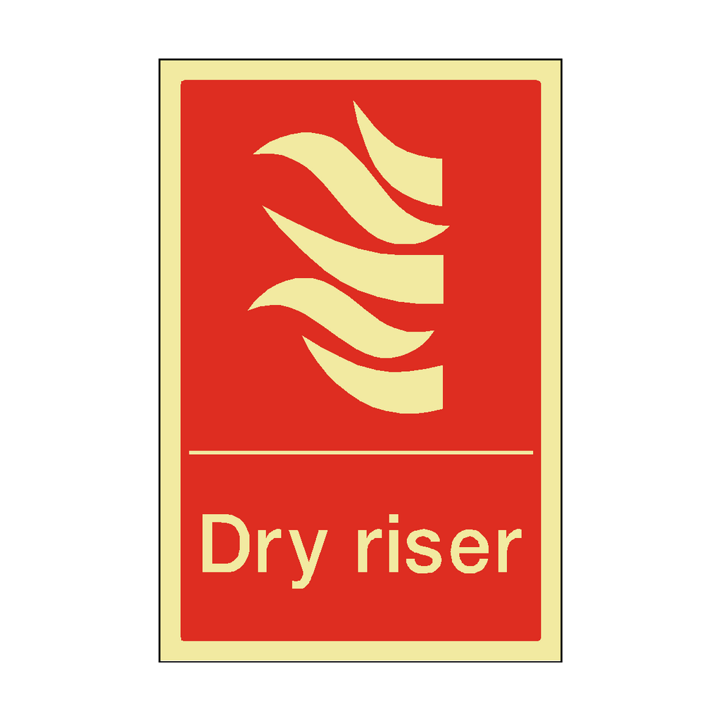 Photoluminescent Dry Riser Sticker