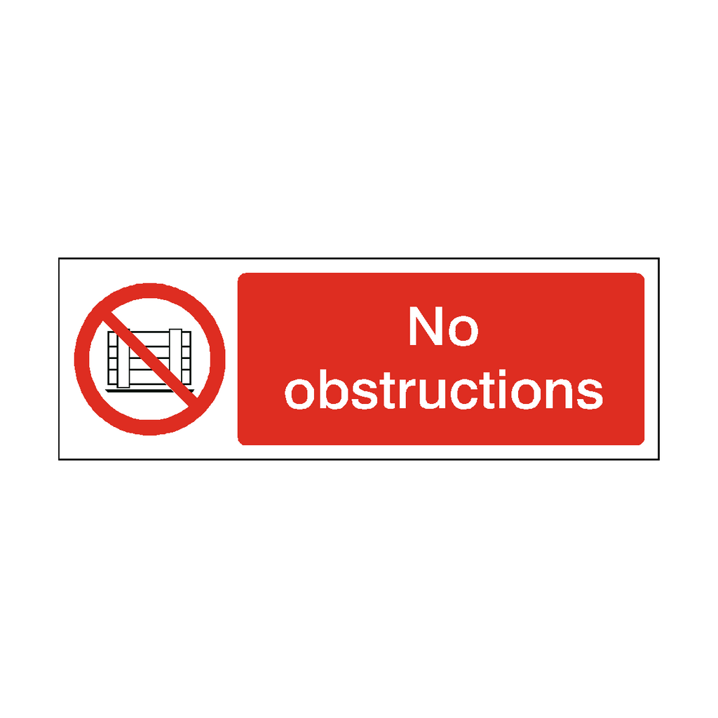 No Obstructions Label