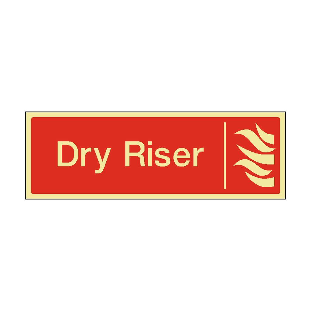 Photoluminescent Dry Riser Safety Sticker