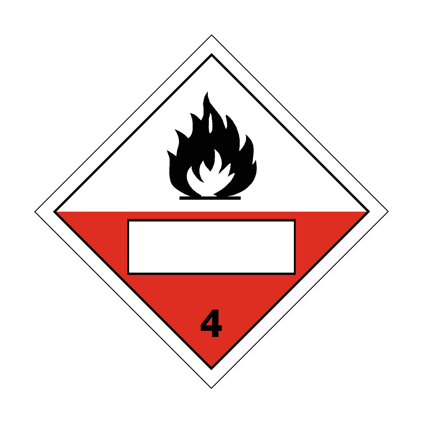 Spontaneously Combustible Text Box Sticker | Safety-Label.co.uk