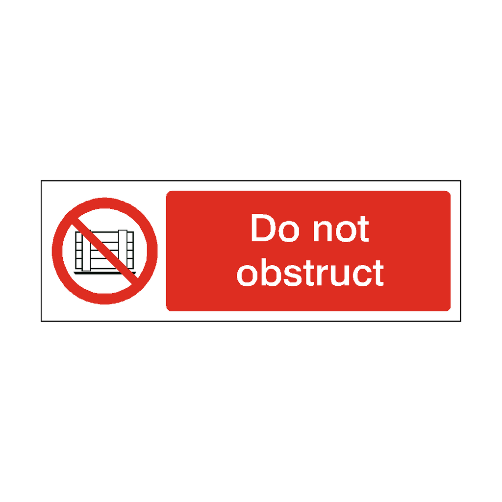 Do Not Obstruct Label