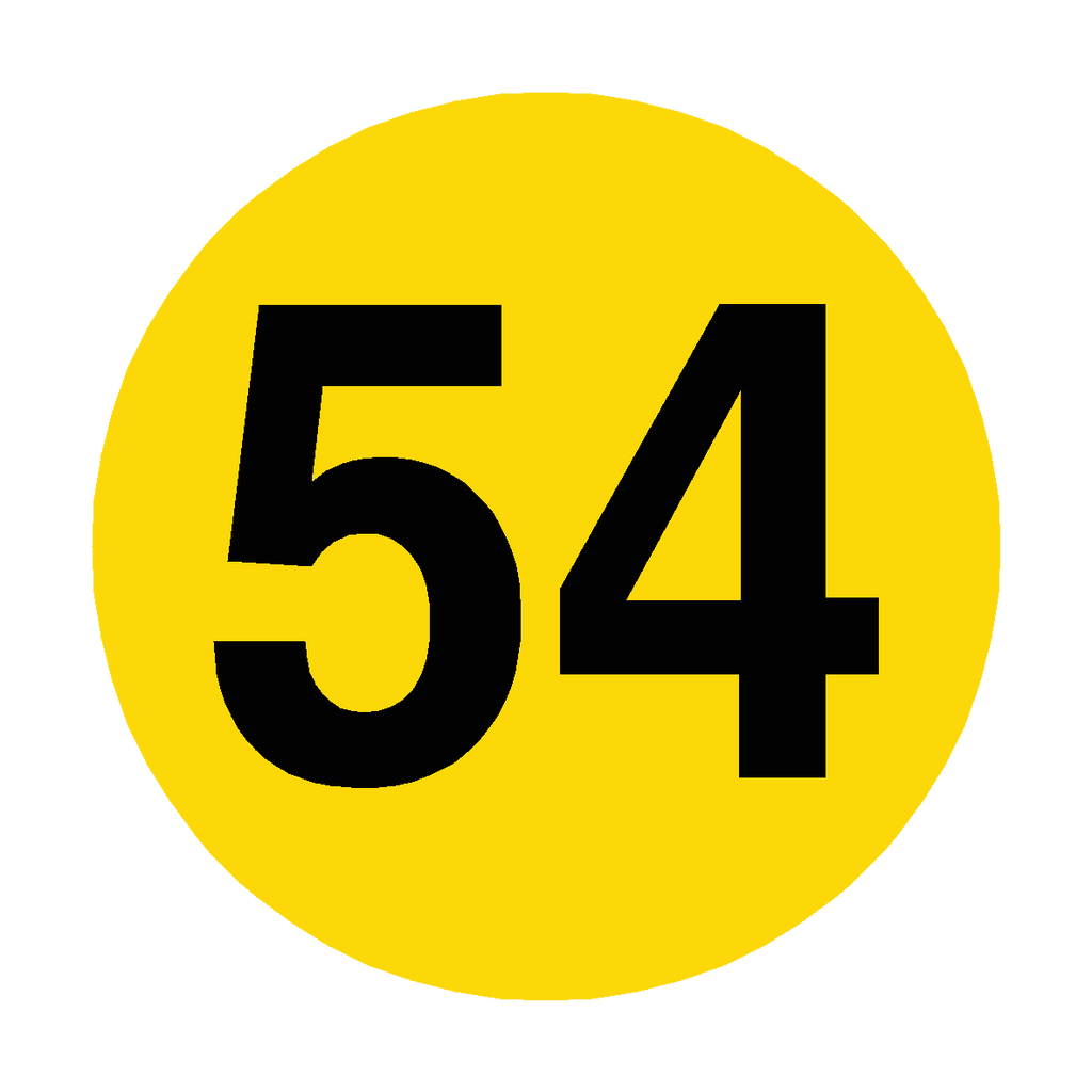 Number 54 Floor Marker | Safety-Label.co.uk